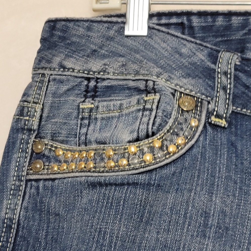 G by Guess Premium Women's Jeans Size 31 Naomi Boot Cut Embroidered Beads - Picture 5 of 16